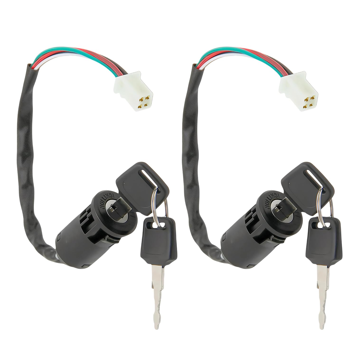 Motorcycle Starting Switch On/Off Key,Solid Power Switch ATV Quad Accessories,2 Position Starter Switch for 50cc-250cc Pocket Bikes with 2 Keys(2)