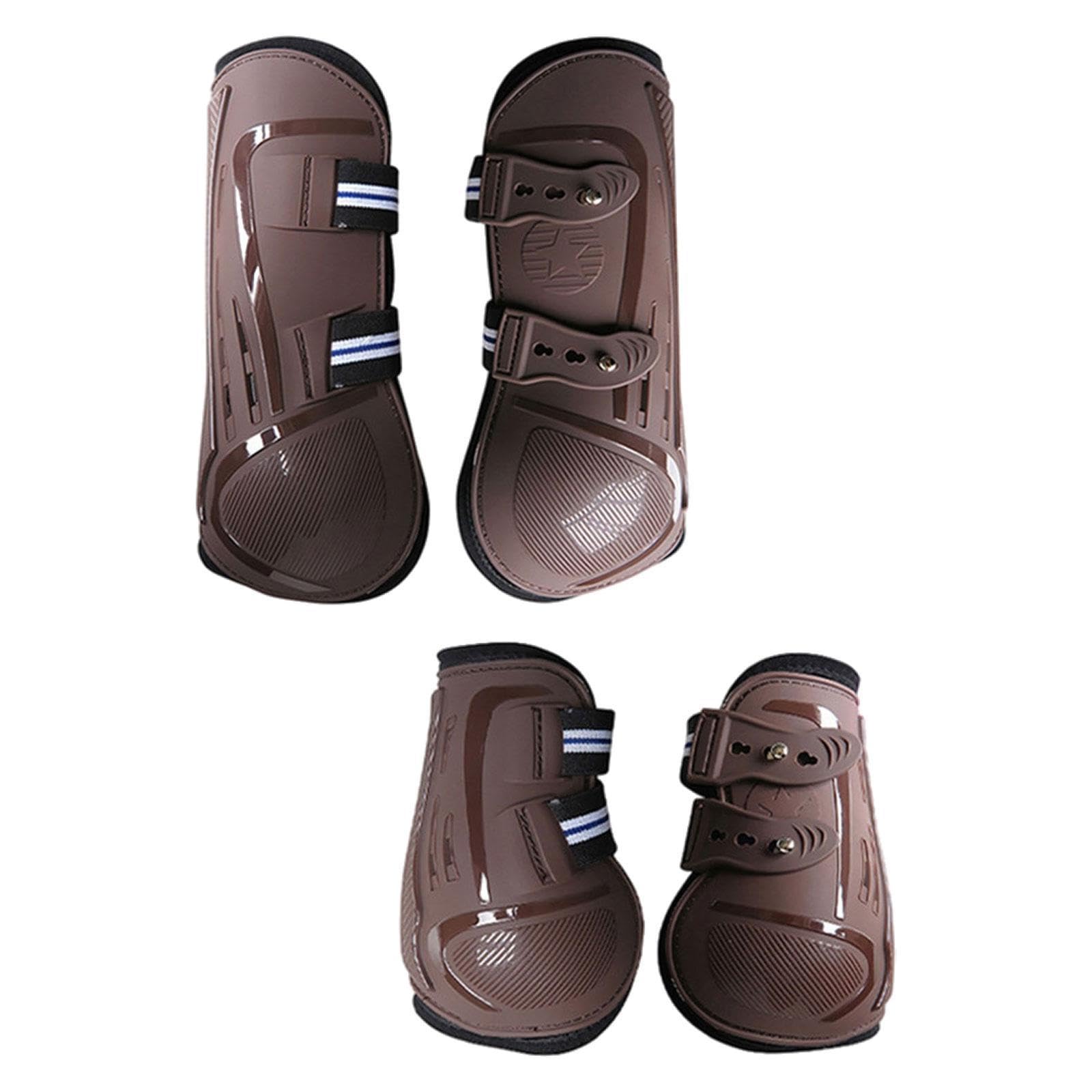 4X Pferde Stiefel Bein Schutz Unterstützung Stoßdämpfende Bein Wraps Bein Schutz für Springen Training Reiten REIT Zubehör, XL
