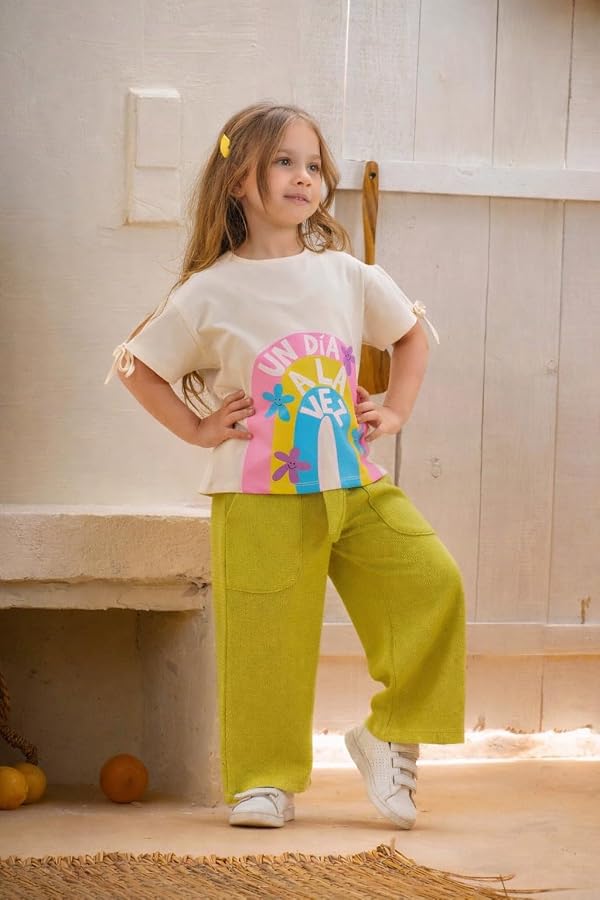 Kids Pajamas for Girls Summer - Fashion Kids Summer Home Clothes Set - Toddler Girls Summer Pajamas