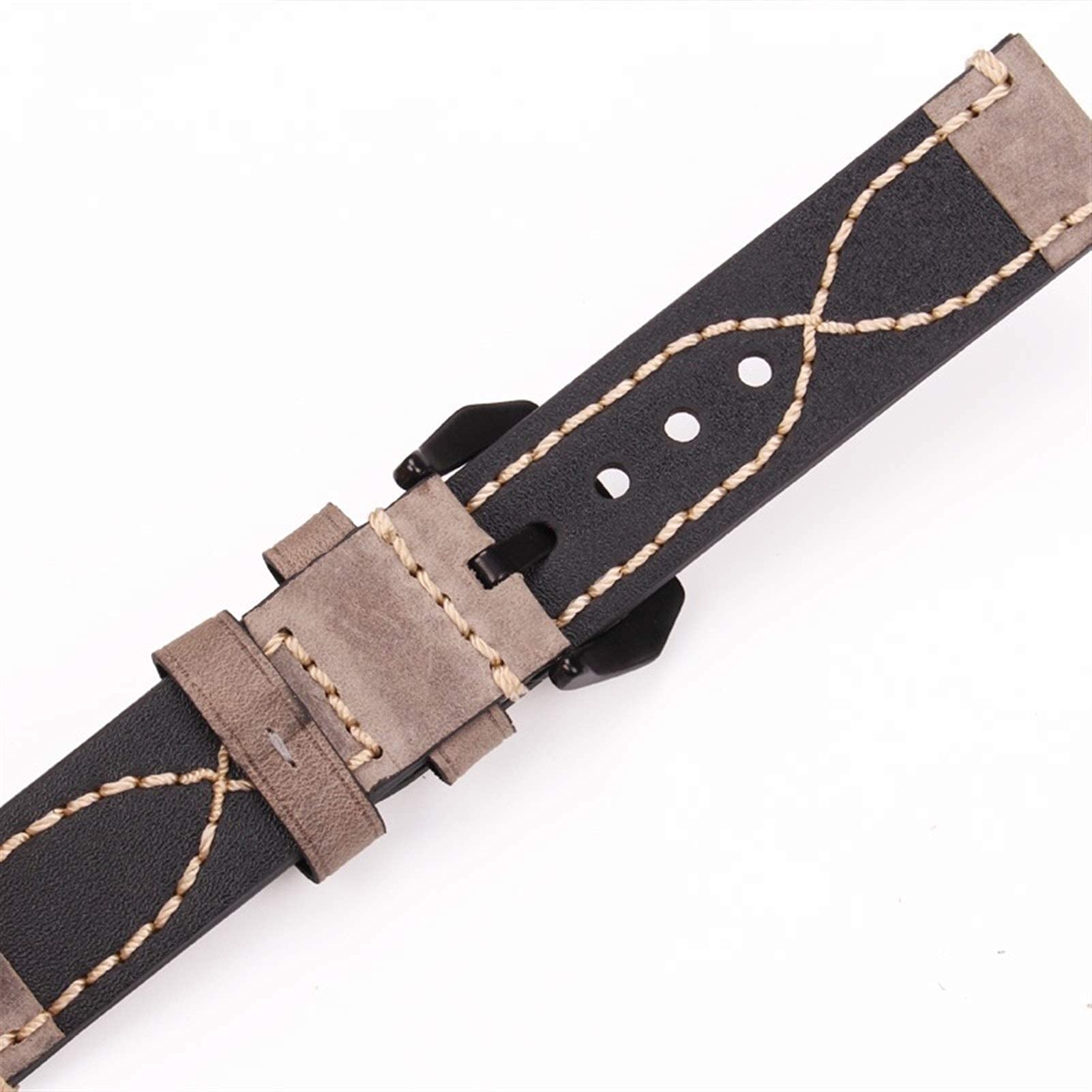 Leder Uhrengurt echtes Band 22mm 24mm Uhrenbandbänder Lady Men Armband Edelstahlschnalle