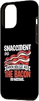 Vista 23 de iPhone 12 mini Bacon Snaccident Funny Bacon Lover Pig Pork Humor Men Women Case