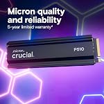 Crucial P510 PCIe Gen5 NVMe 2TB SSD with Heatsink, Up to 10,000MB/s, TLC NAND, Laptop & Desktop (PC) Compatible, for Gamers & Creatives, Solid State Drive – CT2000P510SSD5-01