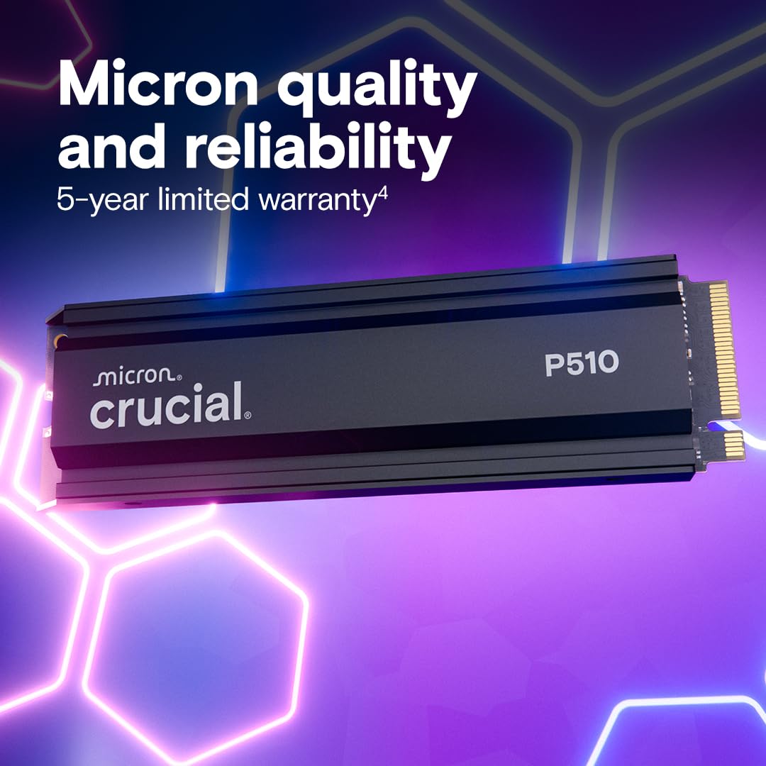 Amazon | Crucial P510 1TB Gen5 NVMe SSD ヒートシンク付き 最大