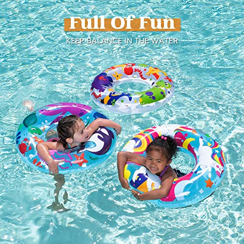 Joyin 3 Pack 26" Pool Floats, Dinosaur, Ocean, Unicorn Pool Swimming Rings Rings For Kids, Inflatable Tubes, Summer Fun, Party Outdoor Party Supplies, Floats Toys, Swimming Pool, Summer Beach #TOP22
