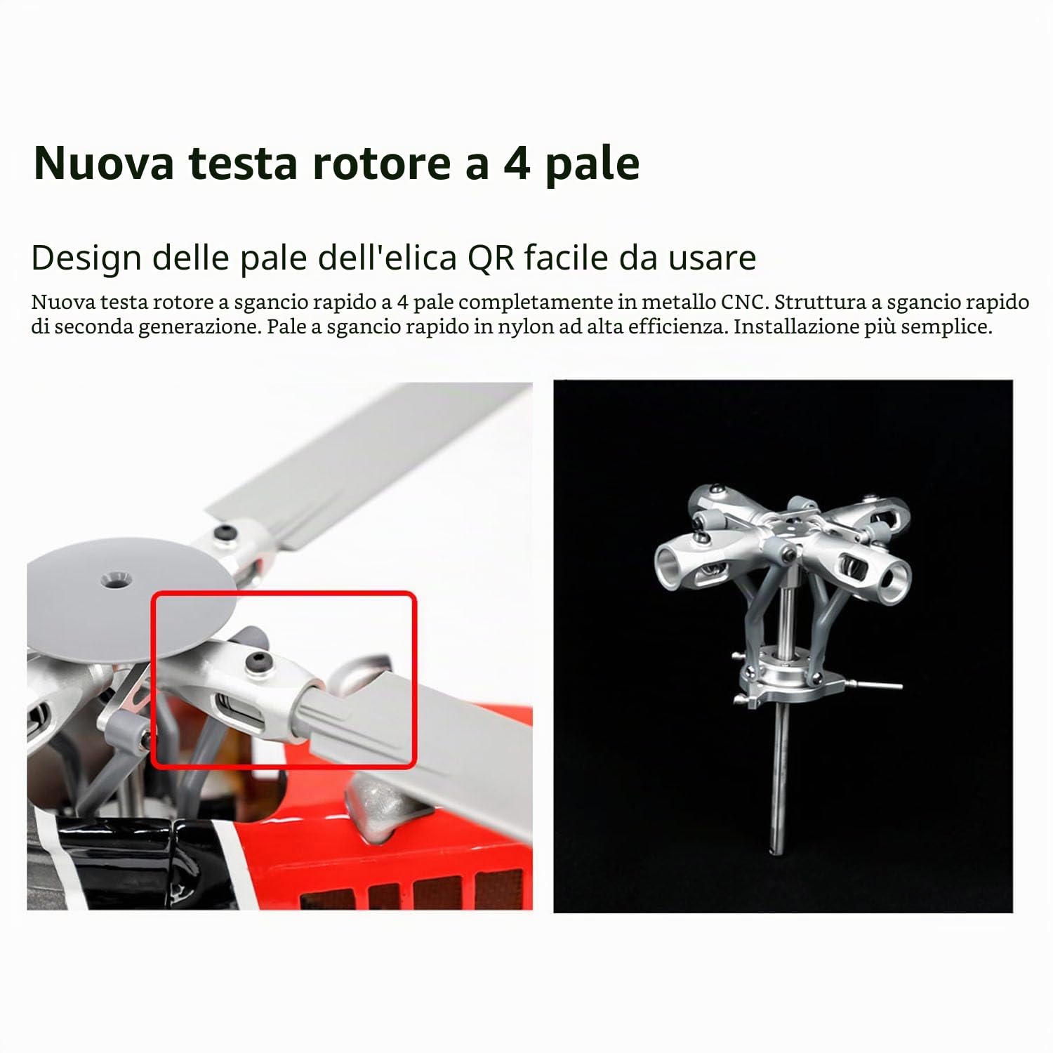 2,4 GHz RC Scale FlyWing Bell 206 Elicottero con rotore a 4 pale, aereo telecomandato, GPS, motore brushless, batteria, RTF (Pronto al volo), drone intelligente come regalo