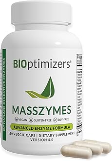 MassZymes - Complete Digestive Enzymes Supplement for Gut Health - Bloating Relief for Men and Women - Lipase Amylase Bromelain Digestive Enzymes (120 Capsules)