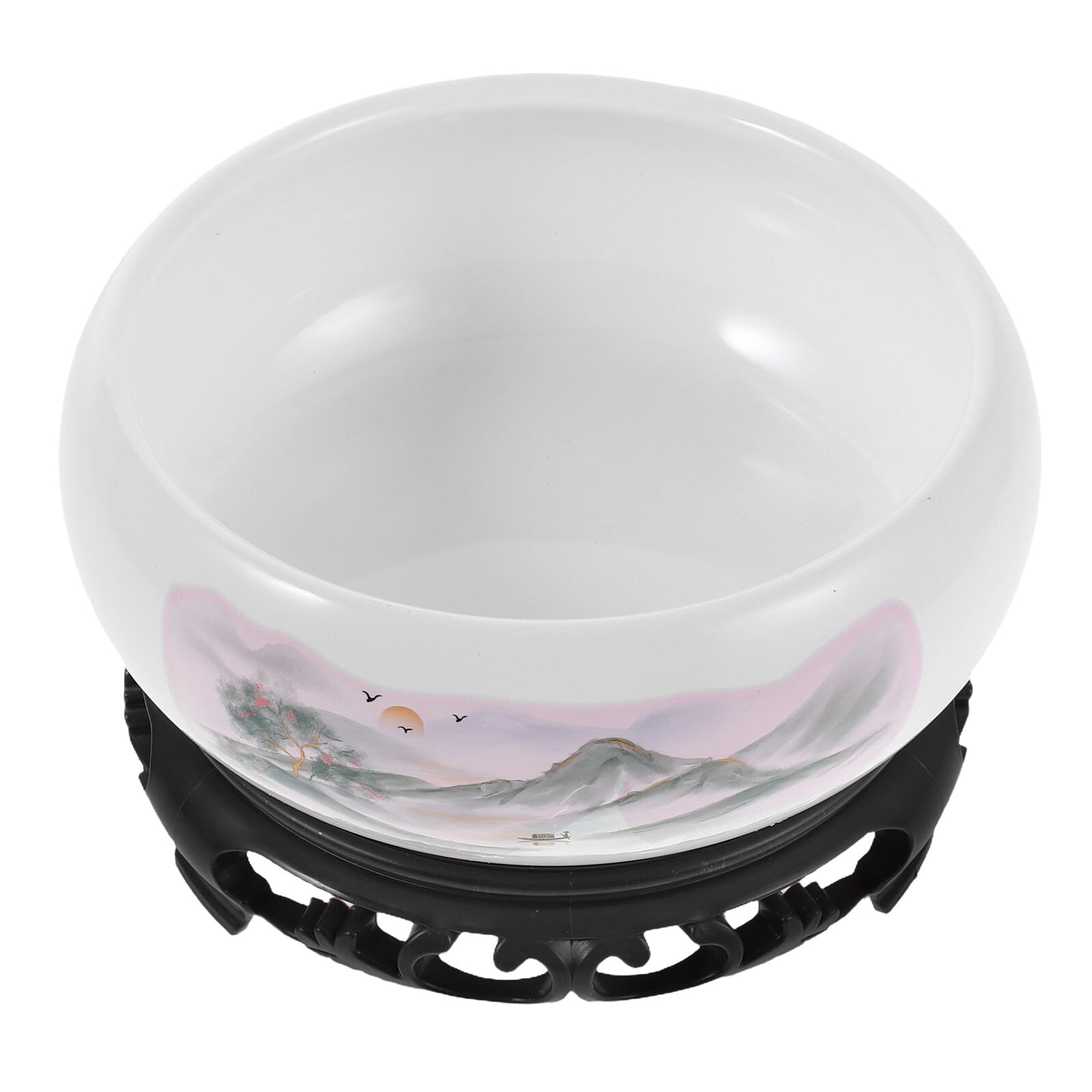Vase hydroponique céramique blanche pour lotus intérieur : fini les fuites avec le support inclus