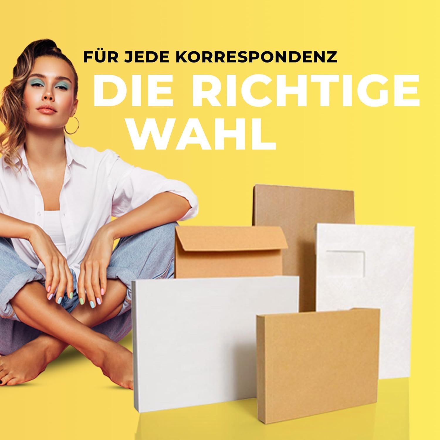Faltentasche B4 (353x250x40mm) - Umschläge A4 haftklebend mit Klotzboden | Versandtaschen ohne Fenster weiß - 150g - 200 Stück - Ideal für den sicheren und geschützten Versand von Dokumenten