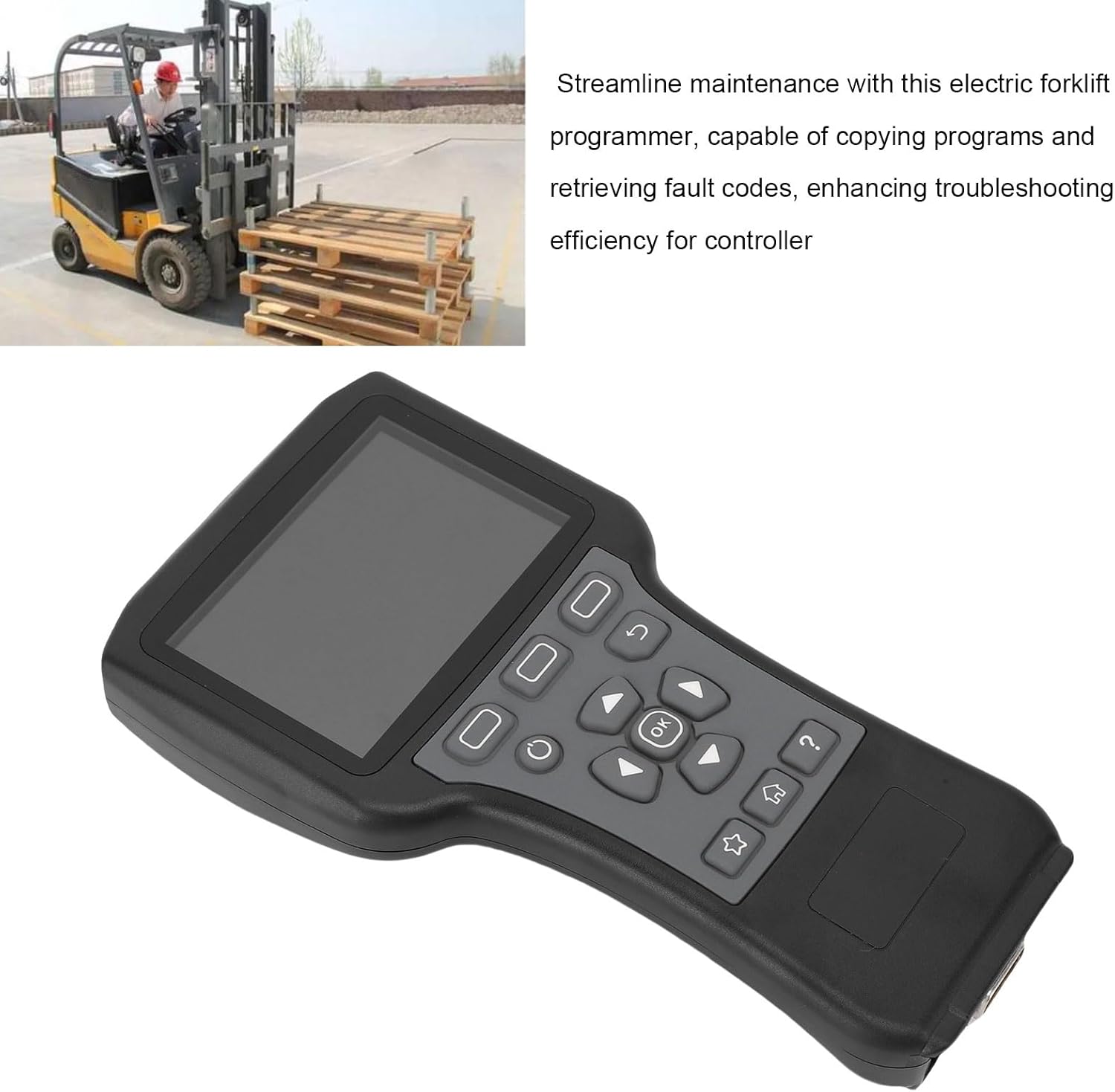 Fafeicy Electric Forklift Handheld Programmer Fit for Curtis 1244 1243 1230 1253 Diagnostic Tool with Fault Detection 1313-4331 1313-4401 for Service Technicians