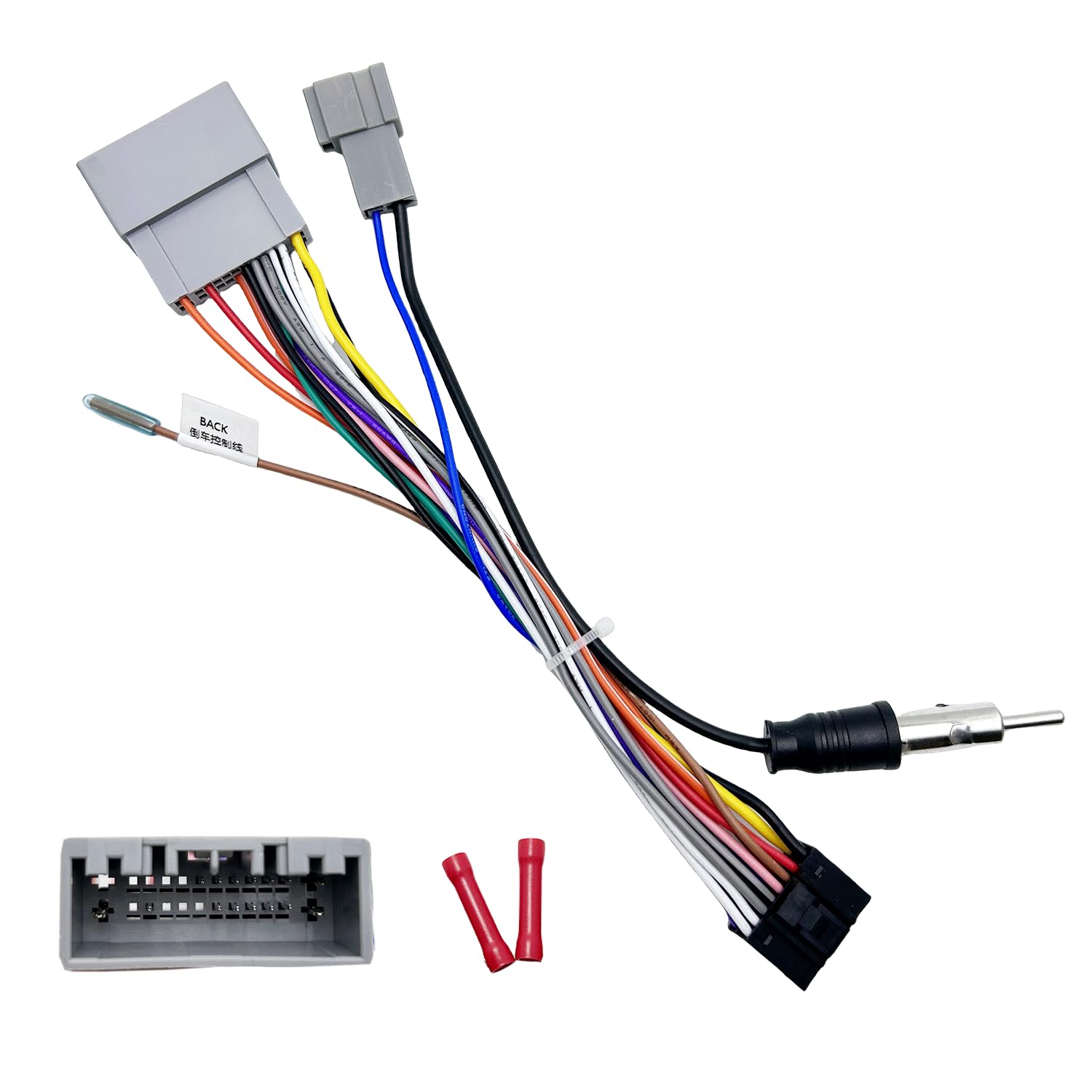 16Pin ISO Aftermarket Radio Harness Adapter for Honda 2013-2020 with Radio Antenna Adapter, 16Pin Android Car Stereo Wiring Harness with Reverse Cable for Honda Odyssey Accord Fit CR-V Civic