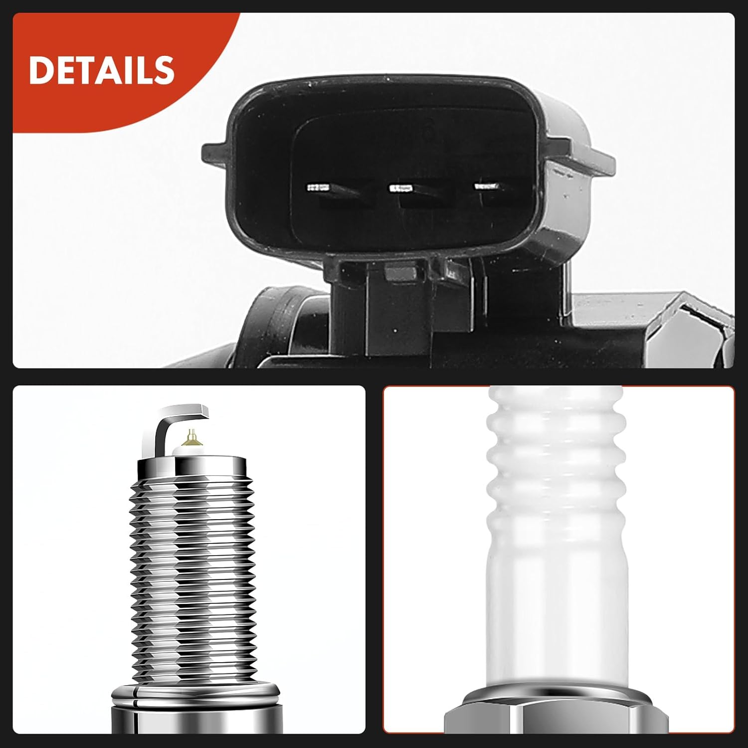 A-Premium Set of 6 Ignition Coil Pack and Iridium Spark Plugs Compatible with Infiniti G35 2003-2007, M35 2006-2008, FX35 2003-2008 & Nissan 350Z 2003-2006, 3.5L