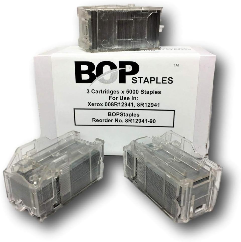 Brand Compatible for Xerox 008R12941, 8R12941 Staples, Staple Cartridge Refills (3 Cartridges X 5000)