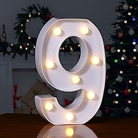Vista 348 de Foaky LED Letter Lights Sign Marquee Light Up Letters Sign for Night Light Wedding/Birthday Party Battery Powered Christmas Lamp Home Bar