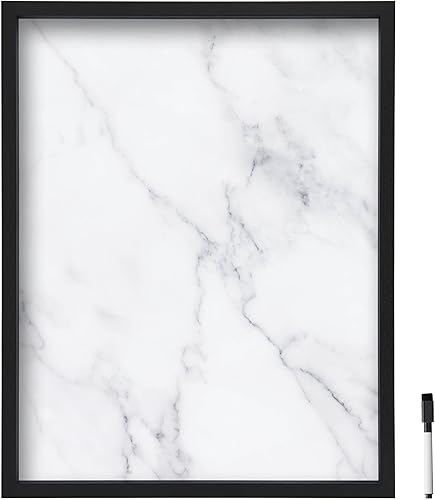 Miniatura 2 de Mikasa Home Accents - Pizarra blanca de mármol con bolígrafo de borrado en seco para oficina en casa, dormitorio, cocina, aula, 24 x 19 pulgadas,