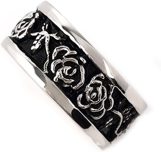 ステンレスリング 薔薇 ばら 指輪