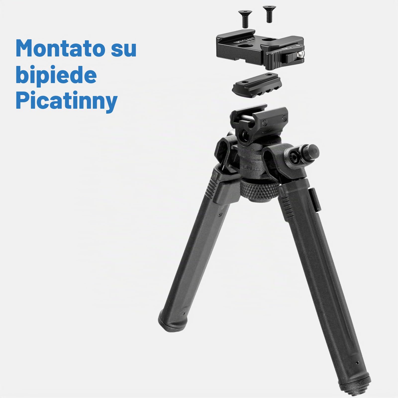 WEYLLAN AP40 picatinny to arca adapter con leva di rilascio, con un adattatore a testa sferica e una slitta picatinny standard a 3 fessure, per teste a sfera treppiedi