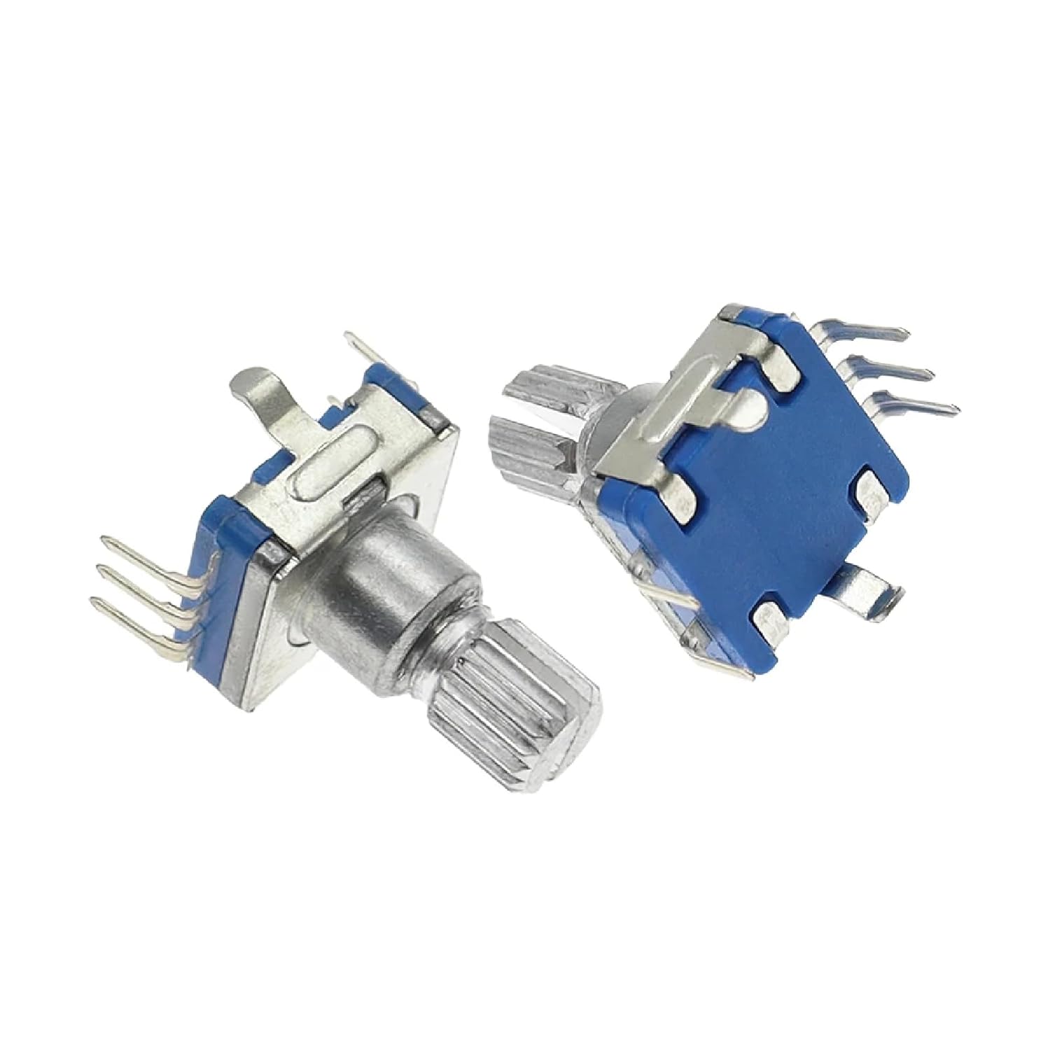 EC11S Rotary Encoder Switch with Plum Blossom Handle, Copper Construction, 5 Pack Digital Potentiometer