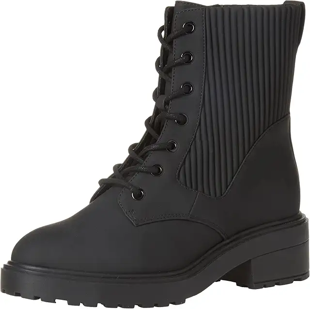 Bottes Militaires Femme avec Semelle Extérieure Épaisse - Bottes Semelles Épaisses