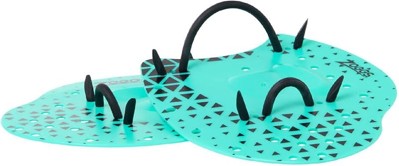 ZOGGS Flat Hand Paddles for Swim Training - Swim Paddles with Adjustable Elastomer Straps for Technique and Strength Development