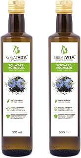 Aceite de comino negro MeaVita, 100% puro y prensado en frío, 1 paquete (1 x 1000 ml)