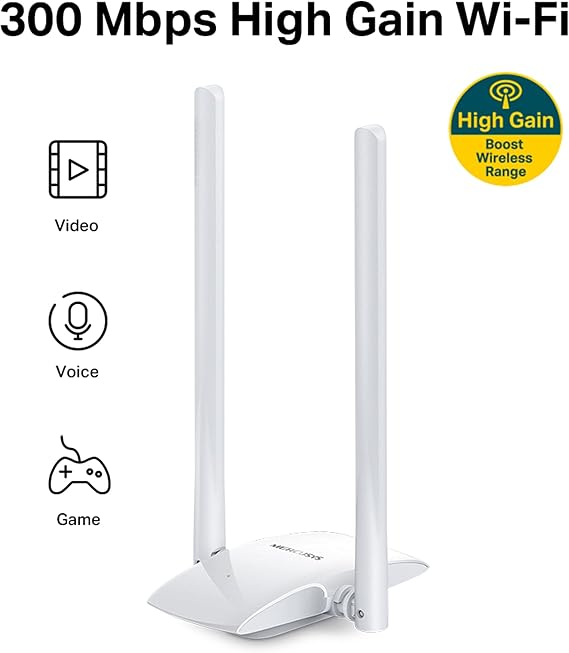 Mercusys MW300UH, 300Mbps High Gain Wireless USB Adapter