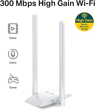 Mercusys MW300UH, 300Mbps High Gain Wireless USB Adapter