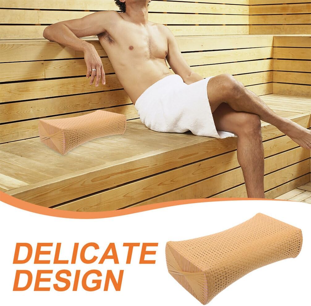 IMIKEYA Sauna Pillow Simulated Rattan Neck Rest Pillow Headrest Chinese Massage Japanese Neck Sleeping for Relaxing Home Gym Saunas Spa Spas Steam Rooms image 2