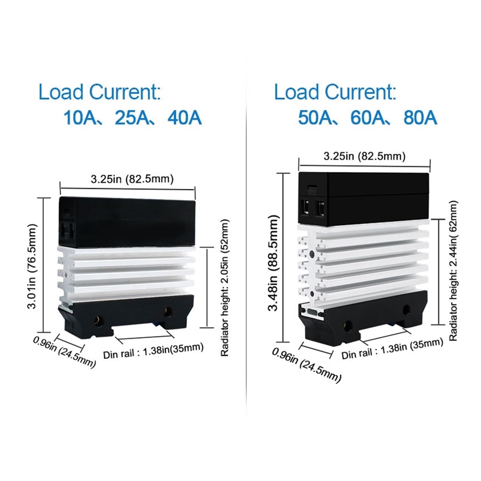1 pz 0-10 V 4-20 mA 0-5 Relè A Stato Solido Regolatore di Tensione Monofase Sottile con Radiatore 10A 25A 40A 50A 60A 80A(VF 0-5V,25A)