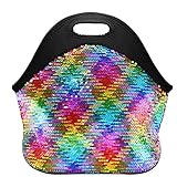 1. Material: neopreno y lentejuelas de alta calidad; la parte delantera tiene lentejuelas de dos colores cifrados de alta calidad: un lado del láser colorido, el otro del láser plateado; la parte trasera de neopreno duradero y flexible de 3 mm de grosor.