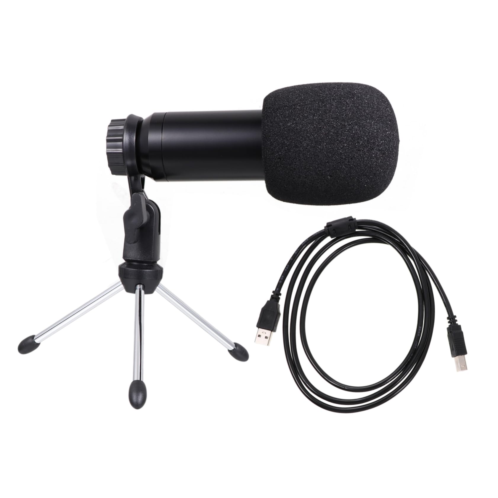 FAVOMOTO Computer Recording Microphone Condenser Mic Set with Tripod for Karaoke Live Broadcasting 5pcs