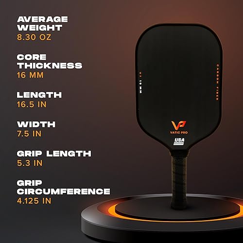 Miniatura 2 de Vatic Pro Flash de fibra de carbono de 0.551in (diseño antiguo), incluye cubierta de paleta