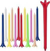 Vista 1 de KISEER Paquete de 100 camisetas de golf de plástico profesionales duraderas de 2 3/4 pulgadas a granel (colores aleatorios)