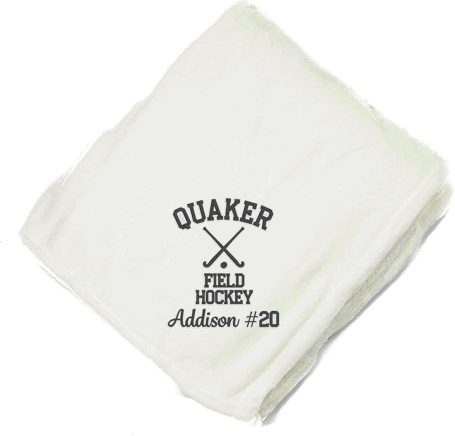 The Crafty Engineer Personalized Field Hockey Embroidered Senior Blanket (Royal)
