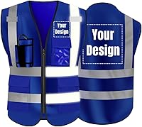 Vista 21 de YOWESHOP El chaleco reflectante de la seguridad de la alta visibilidad modifica el uniforme al aire libre del trabajo