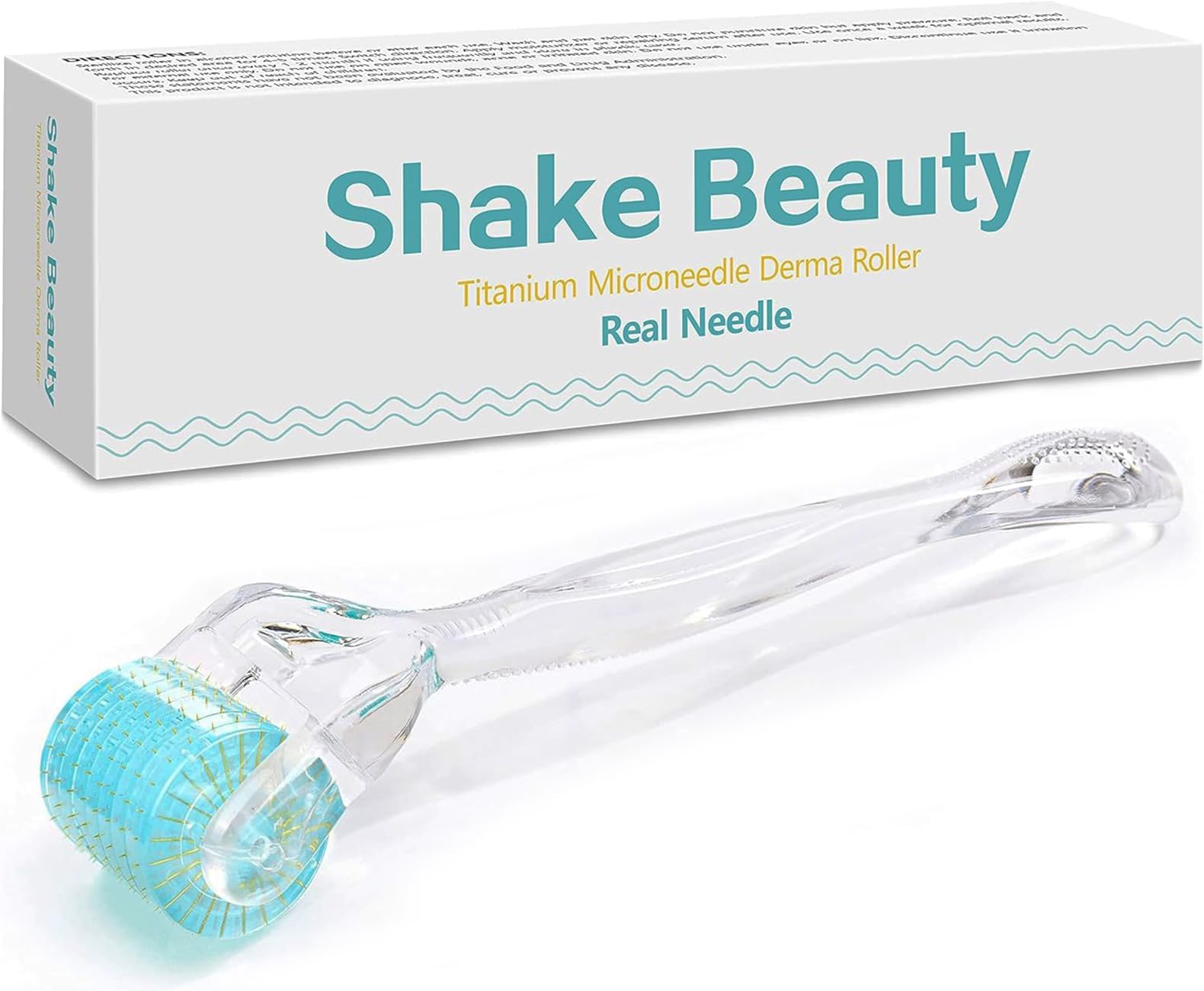 Derma Roller - 192 Titanium Needles 0.3mm - Microneedling Roller Cosmetic Microdermabrasion Tool for Face - Includes Storage Case