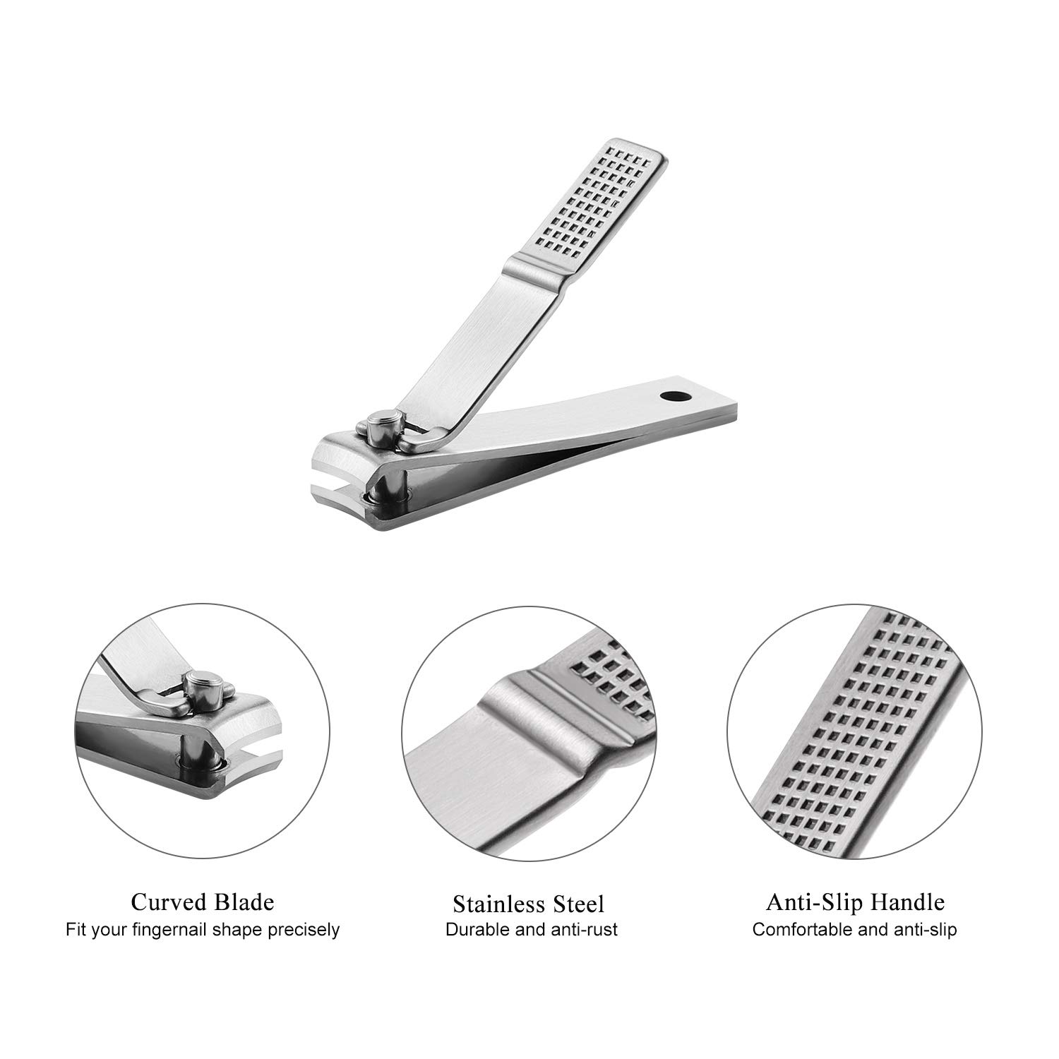 Nail Clippers Set, Ultra Sharp Sturdy Fingernail and Toenail Clipper Cutters with Visibly Tin Case by HAWATOUR - Stainless Steel : Beauty & Personal Care