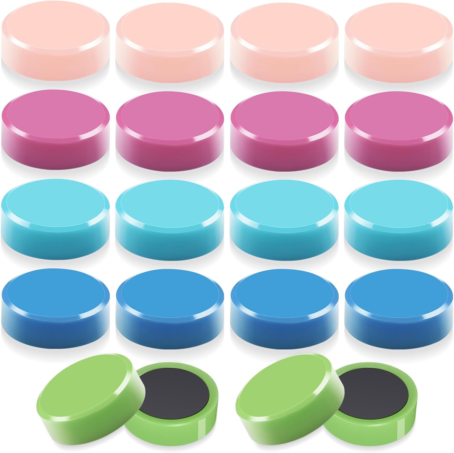 Fridge Magnets, 20PCS Strong Refrigerator Magnets, Small Round Magnets for Whiteboard, Fridge, Locker, Office, School, Classroom, Decorative Heavy Duty Cute Mini Magnets, Multi-Use Magnetic Set