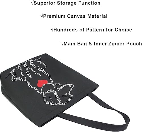 Vista 60 de ALAZA Bolsa de lona grande reutilizable con asas, resistente, lavable, Multi 19