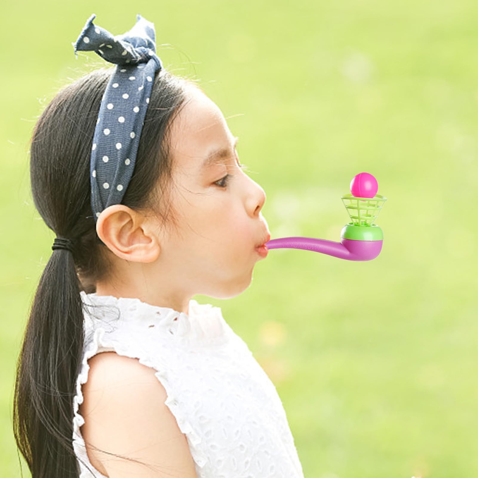 Genérico Jeu de soufflage de balles flottantes – Jouet éducatif avec Pipe de soufflage, Jeu d'équilibre de Boules flottantes | Engager Les compétences et Le contrôle des compétences