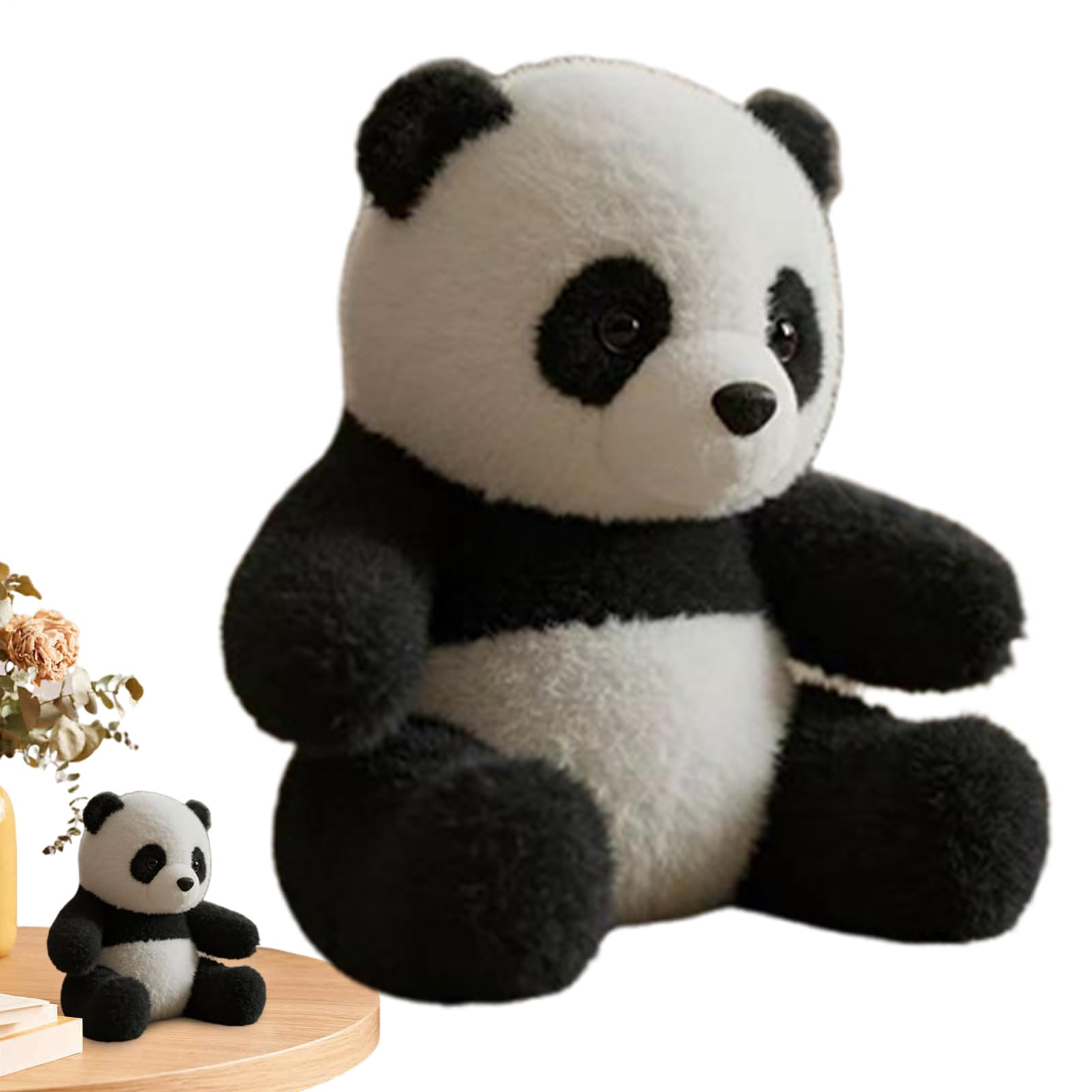 Genérico Peluche De Panda,Juguetes de Panda de Peluche - Animal De Realista Super Suave para Consuelo Emocional Abrazo Reducción De Estrés Compañero De Adultos Niños Dormir Siesta