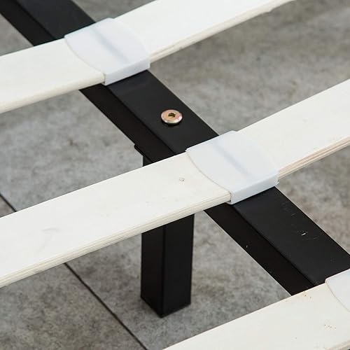 Miniatura 4 de wonline Moderno hogar dormitorio marco de cama contemporáneo madera acero PU-cuero cama multicolor luz LED cabecera tamaño queen blanco