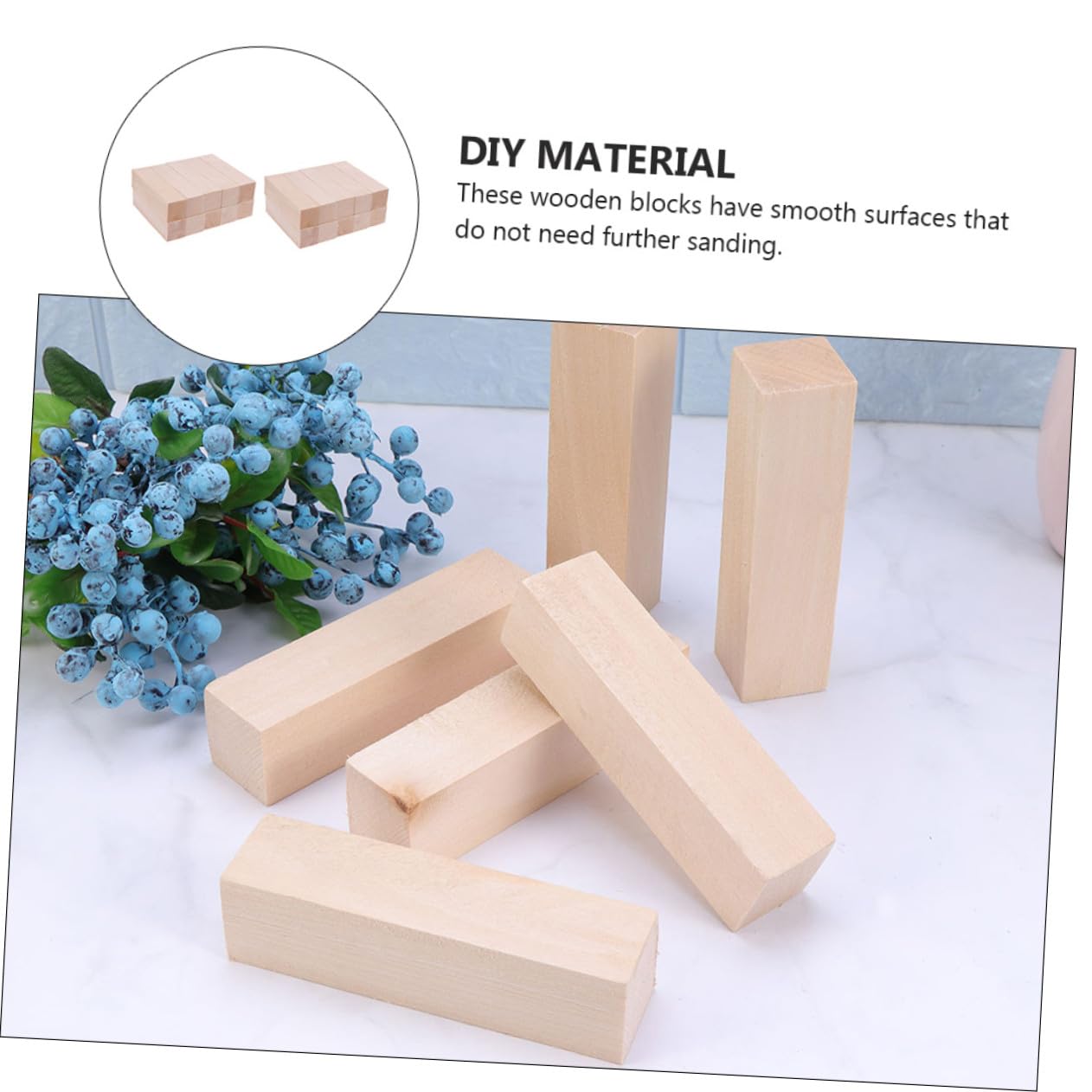 15 piezas Bloques de Madera sin Terminar para Tallar y Pintar Bloques de Madera de para Bricolaje y Manualidades