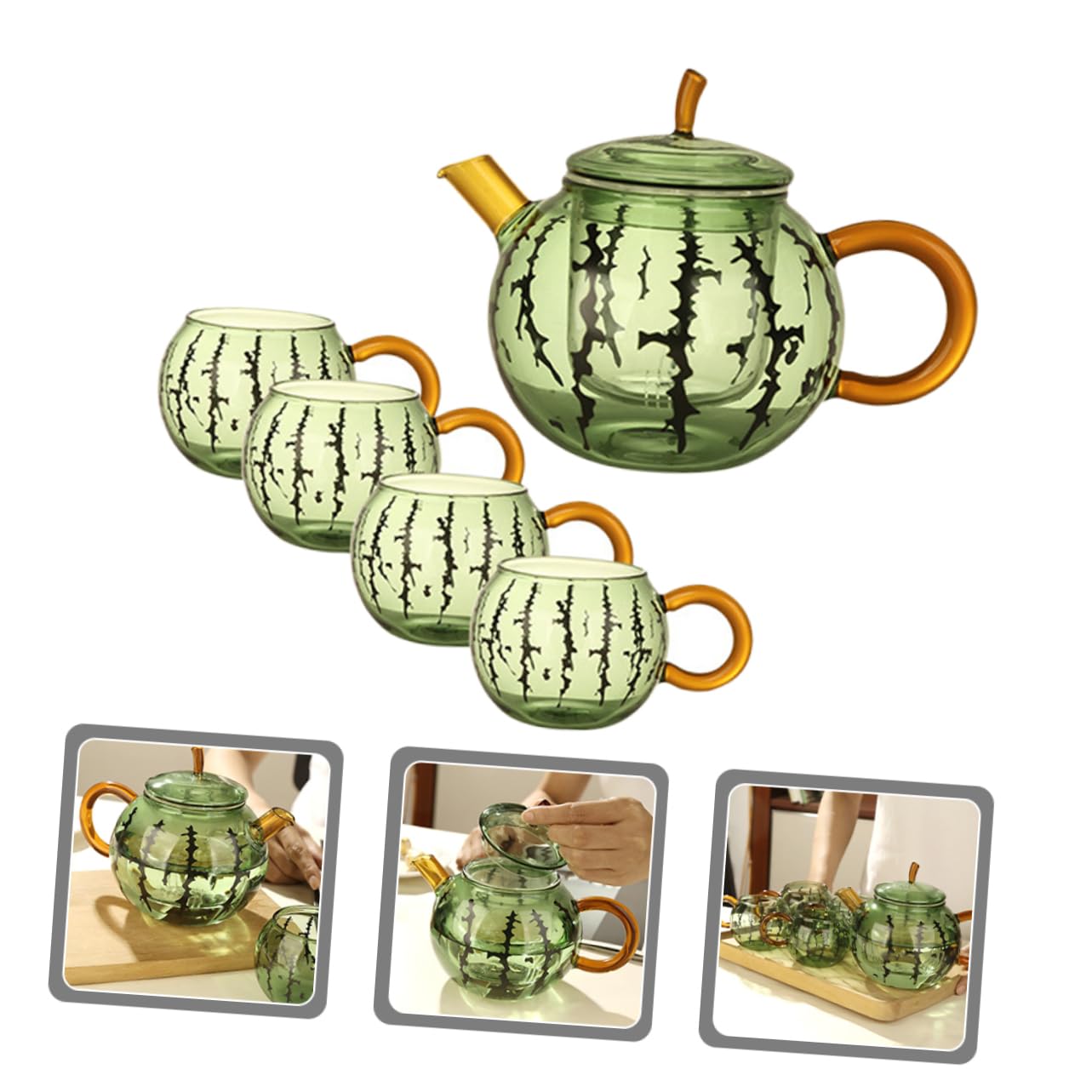 ABOOFAN Tetera De Vidrio Resistente Al Calor Pequeña Con Infusor Para Té Suelto Taza Incluida