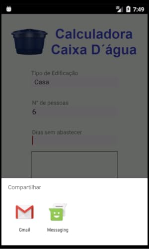 Calculadora Caixa D'água