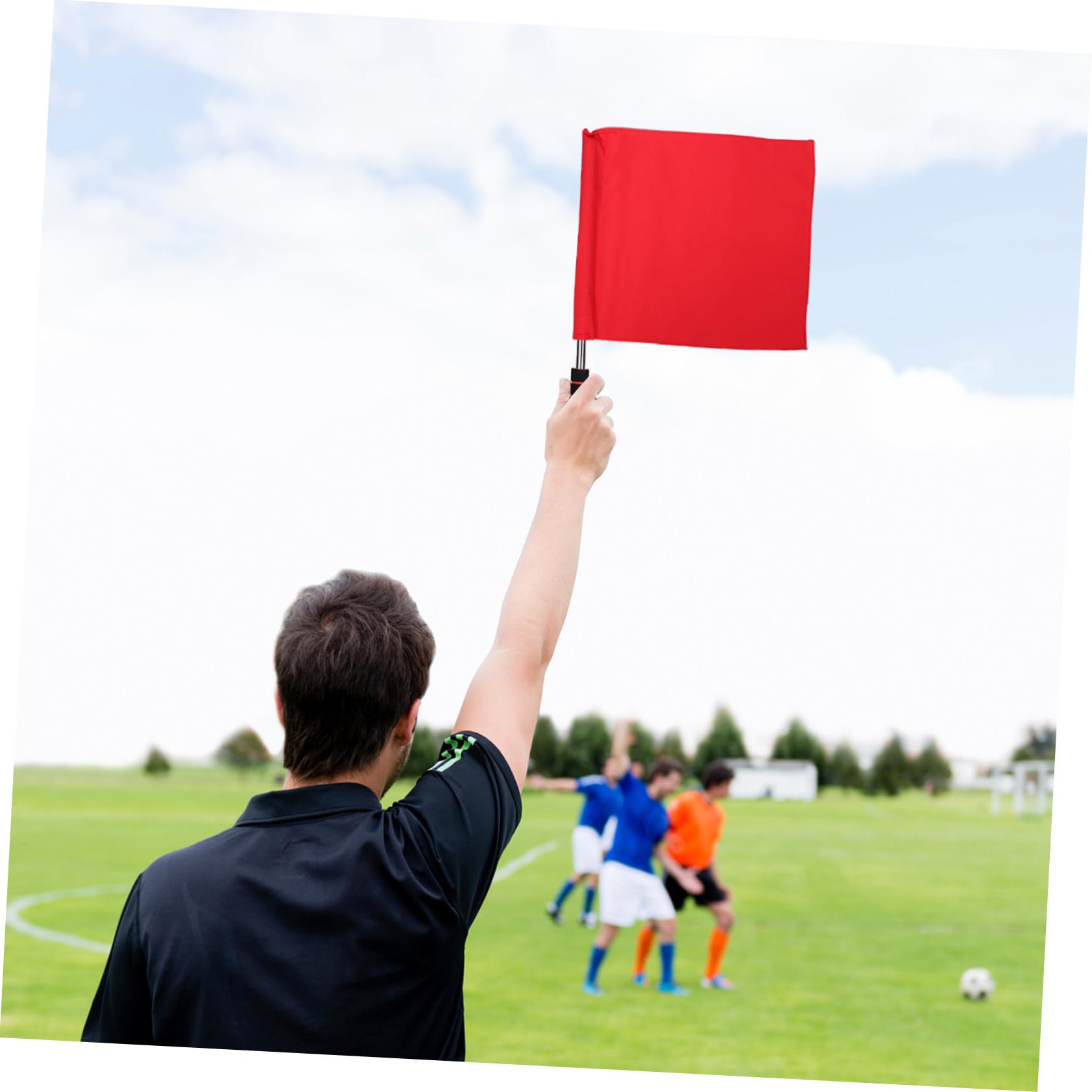 Toyvian 8 Piezas Banderas Árbitro de Fútbol y Voleibol Multicolor Ligera para Señalización de Penalizaciones y Jueces de Línea con Diseño Portátil para Competición Deportiva
