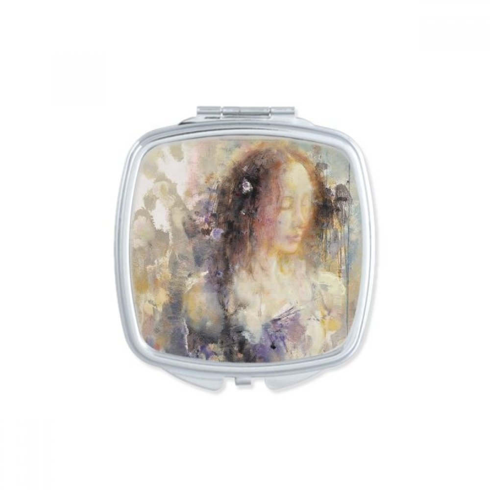 Miroir de poche peinture à l'huile xjj le cadeau mignon fait main pour femme