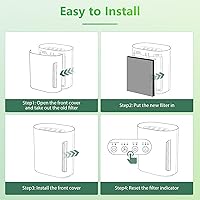 Vista 7 de 4 Pack PEAIRPLG 3-in-1 Replacement Filter Compatible with Pure Enrichment Air Puri-Fier Filter Purezone Air Purifier Replacement Filter Fit for Pure