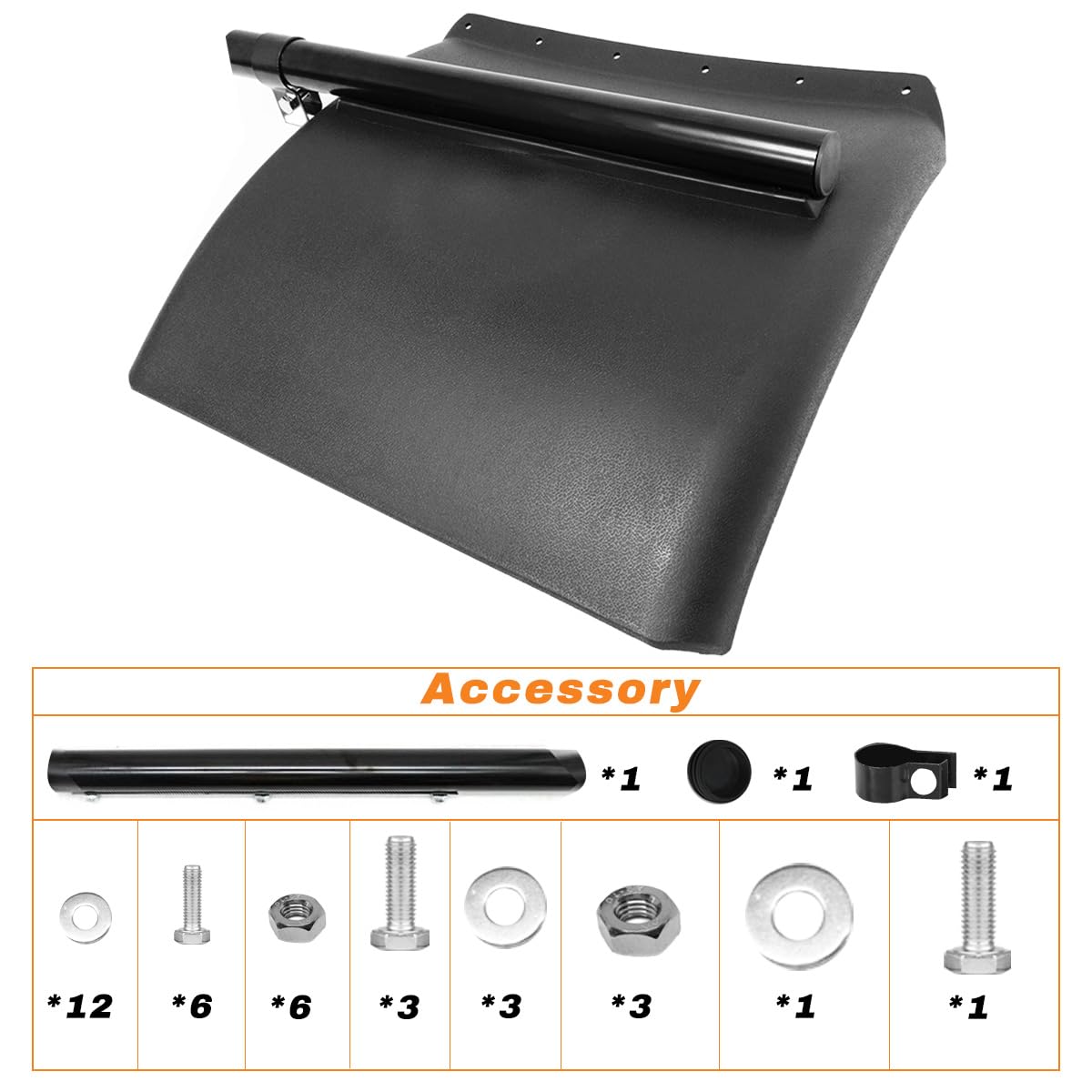 Loderas Para Camion CHDT66 Quarter Fenders For Semi Truck, 24" X 24"Semi Truck Quarter Fenders W/Round Tube Arm And All Hardware Included, Right And Left Semi Quarter Trailer Fenders Single Axle - Foto 13