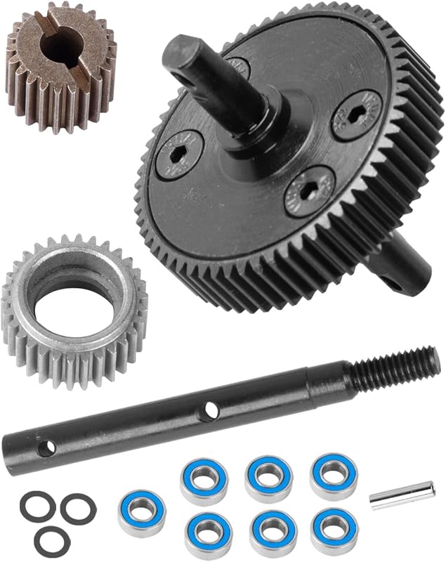 Steel Transmission Gear for Gearbox Transmission Gear Upgrades Part for 1/10 Slash 2WD(VXL),Rustler/Stampede/Bandit 2WD(VXL),Black