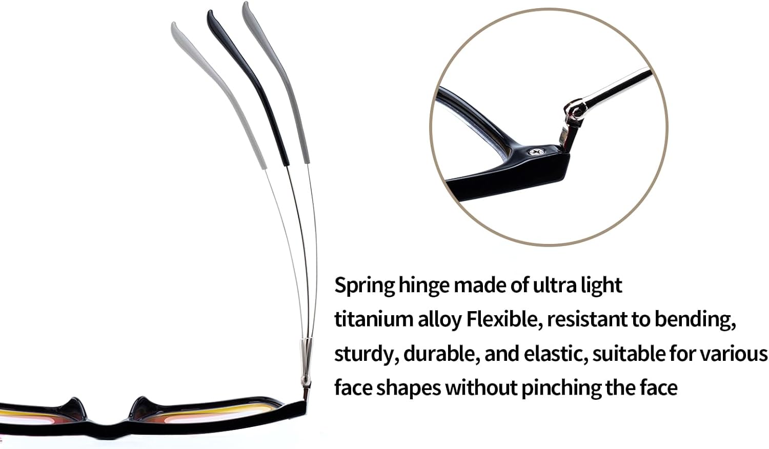 Professional Red/Green Color Blind Glasses for men, Titanium alloy Frame, Lightweight, Black,Indoor/Outdoor use